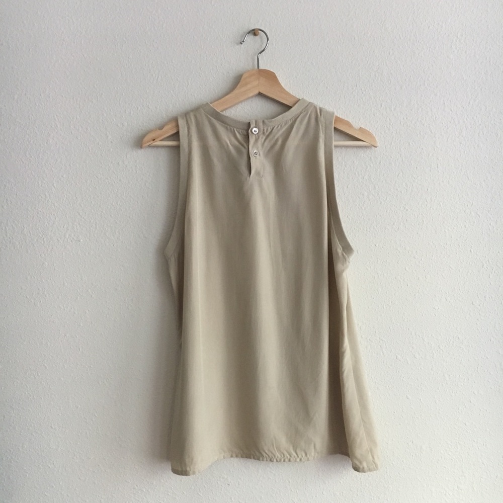 Giorgio Armani Tank Top Beige Silk Rayon - Picture 6 of 7